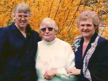Eunice Mabe Taylor (center) with daughters Wanda Taylor Graham (left) and Connie Taylor York (right)